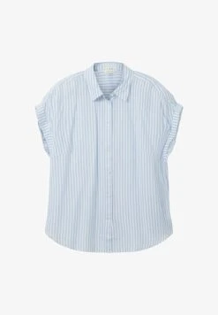 Tom Tailor PLUS - GESTREIFTE KURZARM - Hemdbluse - Blue White Thin Stripe 12 Tom Tailor PLUS - GESTREIFTE KURZARM - Hemdbluse - Blue White Thin Stripe -Sommerkleidung Für Damen 02877f93526f478295527e88b0937490 1