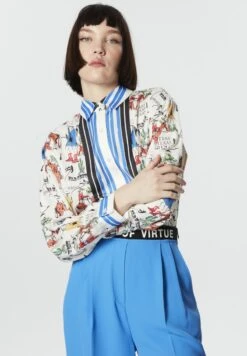 Twist OVERSIZE WESTERN PATTERNED WITH LOW-CUT BACK - Hemdbluse - White -Sommerkleidung Für Damen 07b55baa848a4641a604df57db64309c