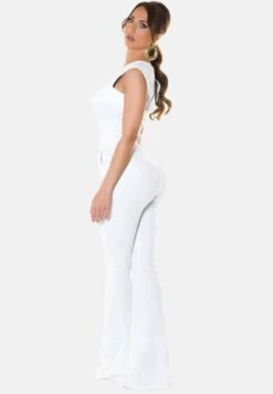 MIT SCHNALLE - Jumpsuit - Weiß -Sommerkleidung Für Damen 07e176ba1961469dac8ee3f05571352b