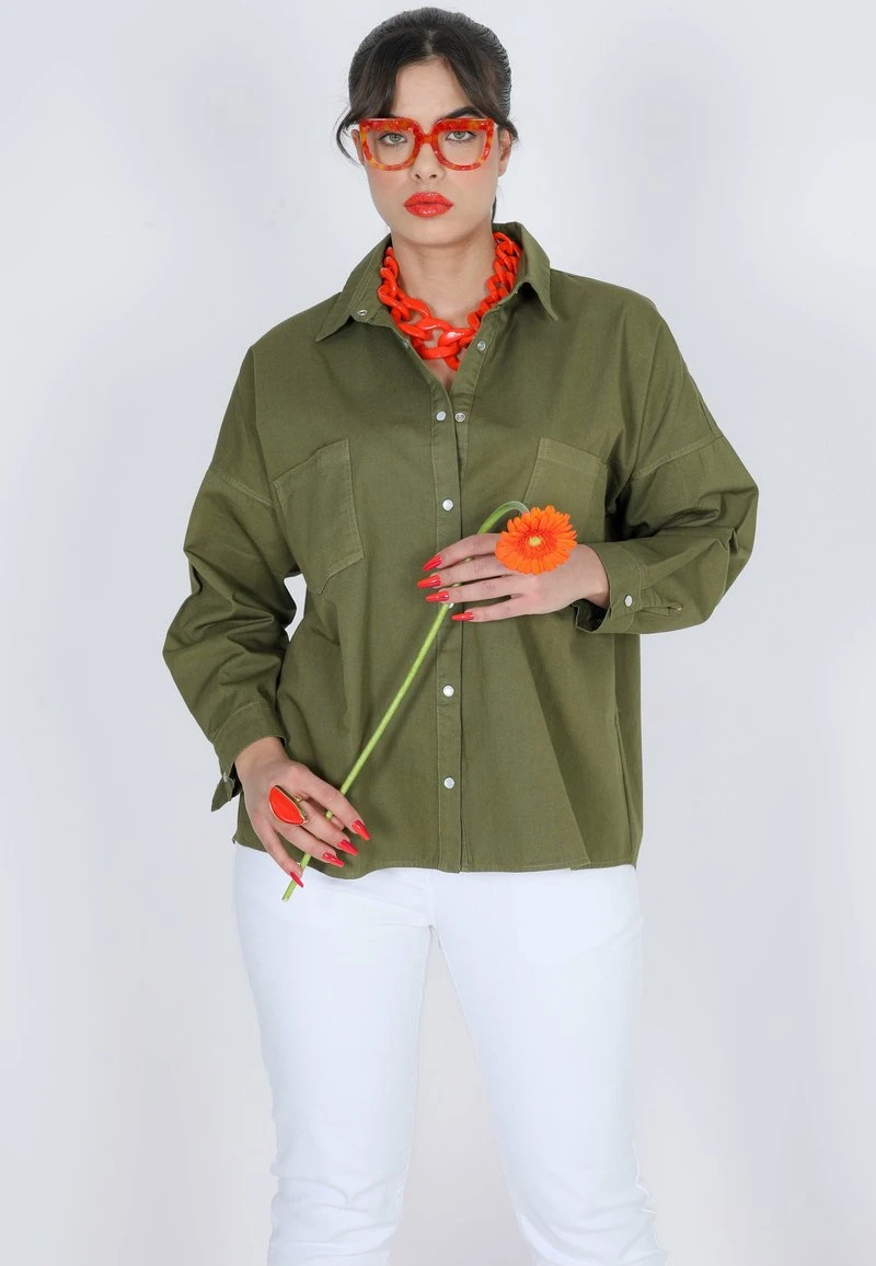 Hemdbluse - Kaki 3 Hemdbluse - Kaki