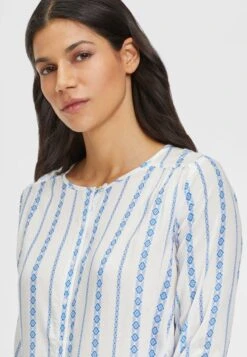 Buffalo Hemdbluse - Creme-blau-bedruckt 11 Buffalo Hemdbluse - Creme-blau-bedruckt -Sommerkleidung Für Damen 09e727a98ec54ff488b7d7918d65d8eb