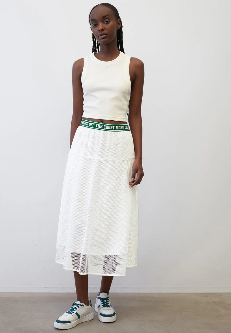 Marc O'Polo DENIM WADENLANGER MIT LOGO-GUMMI-BUND - A-Linien-Rock - Scandinavian White 4 Marc O'Polo DENIM WADENLANGER MIT LOGO-GUMMI-BUND - A-Linien-Rock - Scandinavian White – Bild 2