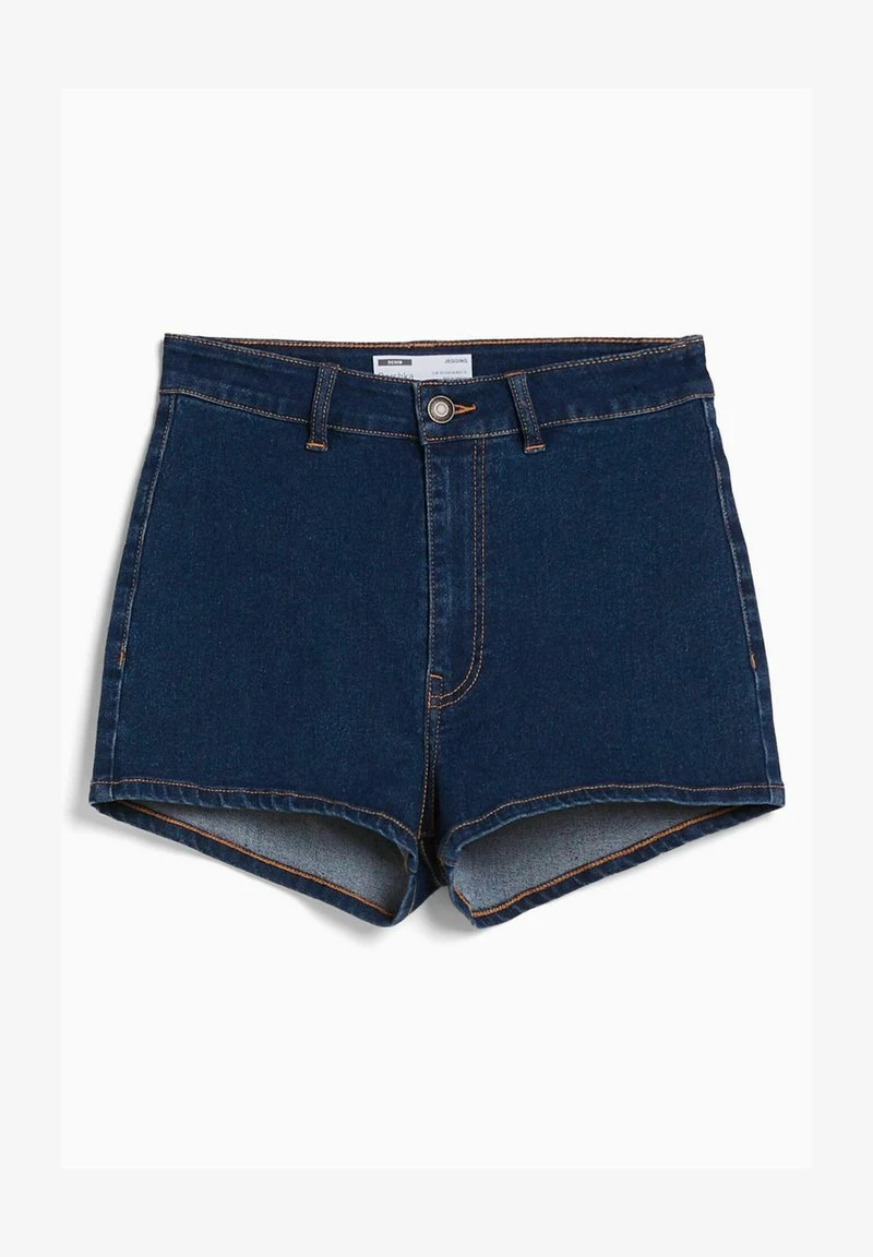 BERSHKA HIGH WAIST STRETCH - Jeans Shorts - Dark Blue 7 BERSHKA HIGH WAIST STRETCH - Jeans Shorts - Dark Blue – Bild 5
