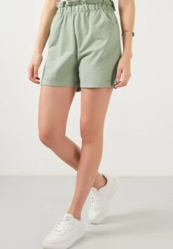 LELA SLIM FIT - Shorts - Grey-melange -Sommerkleidung Für Damen 0bbebdb339b84a41b747ead830eab92e