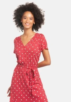 MARIA - Freizeitkleid - Rot Allover 11 MARIA - Freizeitkleid - Rot Allover -Sommerkleidung Für Damen 12c323339b2242bf84d38124cab400cd