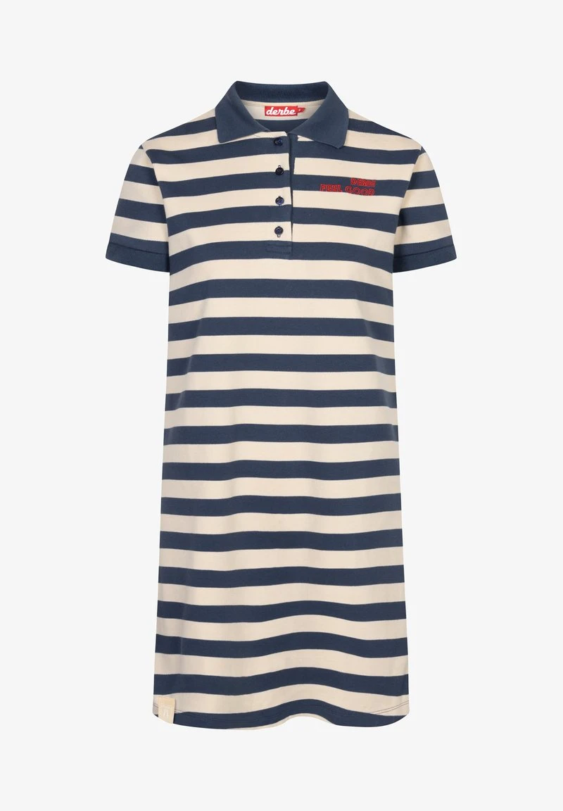 Derbe Jerseykleid - Navy 7 Derbe Jerseykleid - Navy – Bild 5