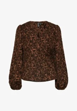 Pieces PCCARLA - Bluse - Brown Patina -Sommerkleidung Für Damen 13cecffc20054c82b9fa6a49b78dfd7b 1