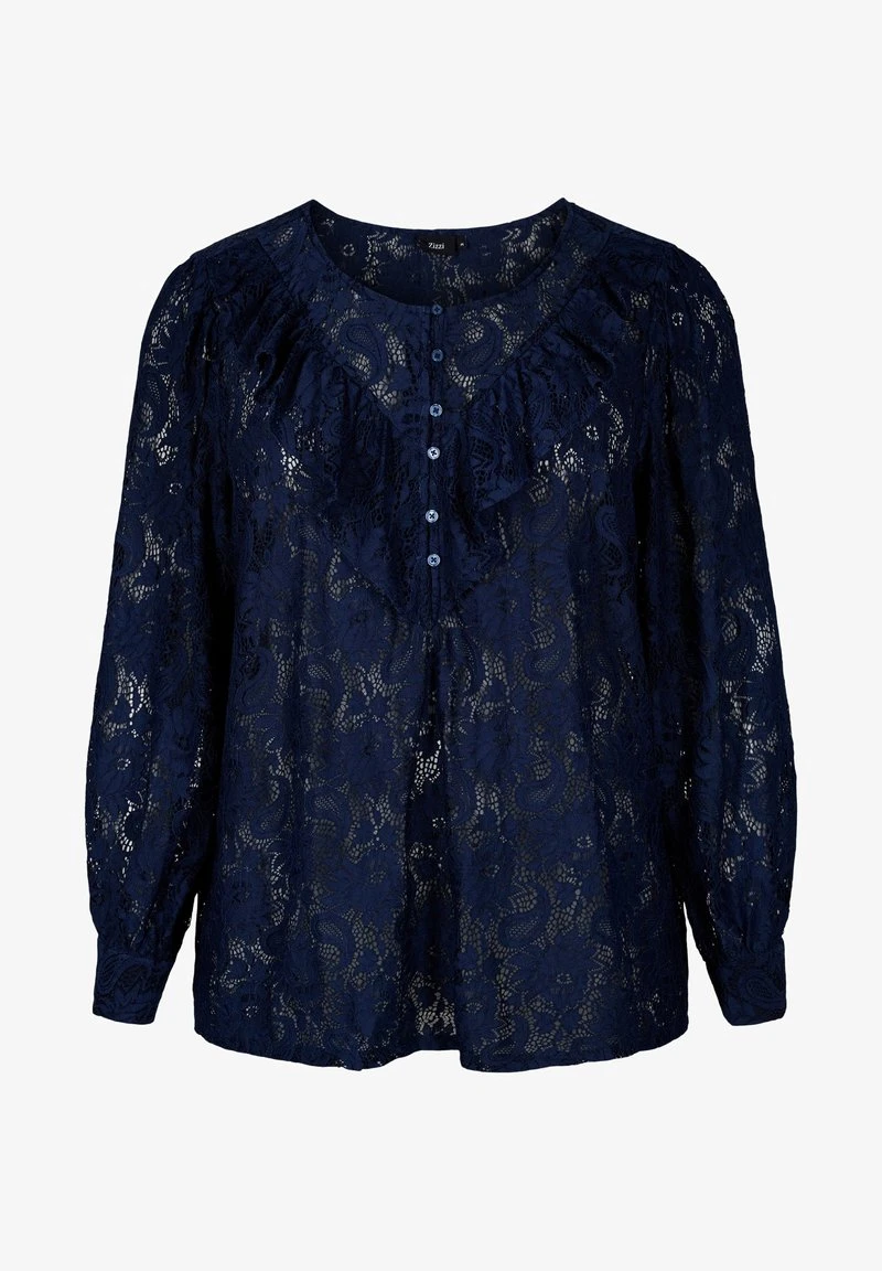 Zizzi WITH FRILL DETAIL - Bluse - Black 8 Zizzi WITH FRILL DETAIL - Bluse - Black – Bild 6