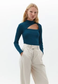 HIGH NECK WITH LONG SLEEVES - Langarmshirt - Reflecting Pond