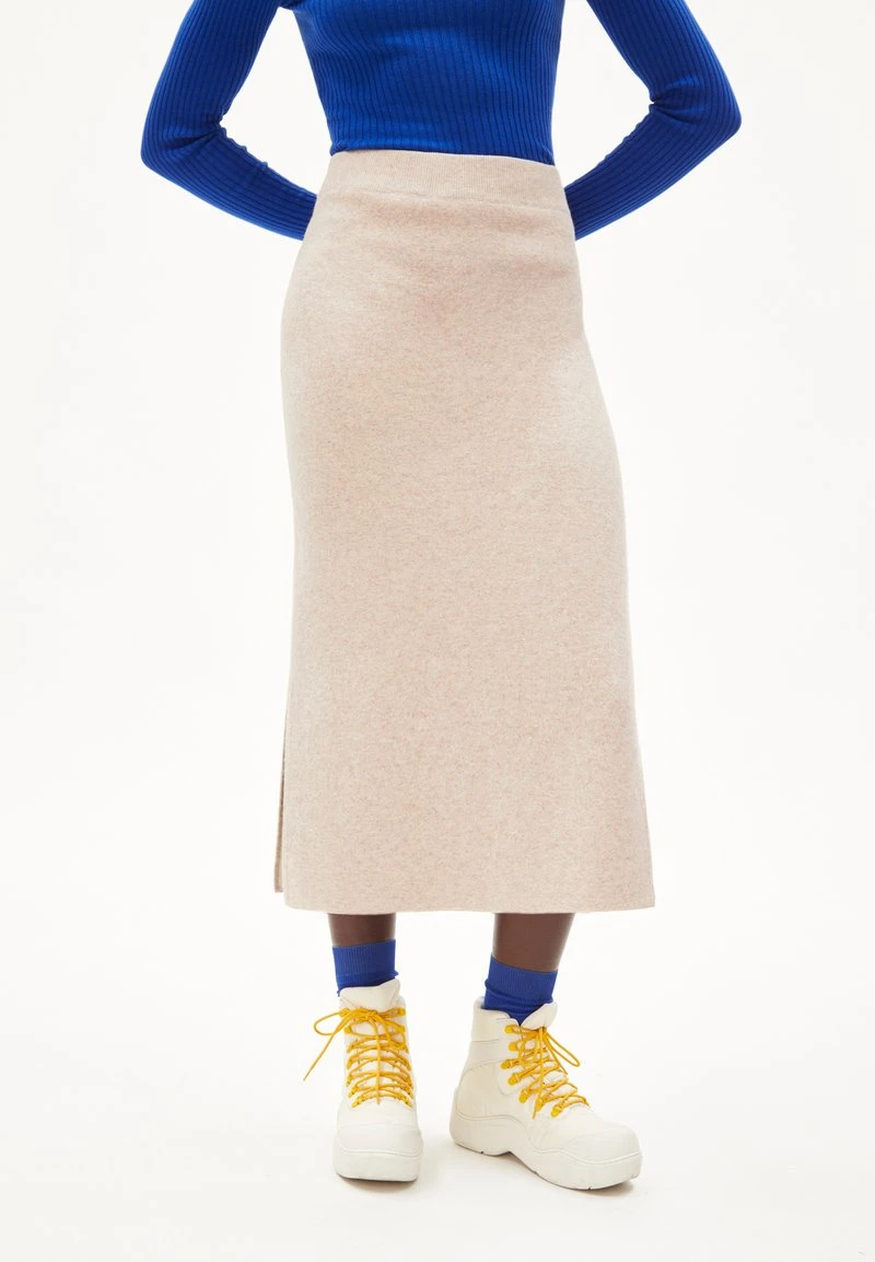 Armedangels SVADAA - A-Linien-Rock - Light Caramel Melange 3 Armedangels SVADAA - A-Linien-Rock - Light Caramel Melange