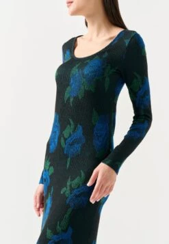 Slim Fit U Neck Long Sleeved Floral Patterned - Etuikleid - Mixed -Sommerkleidung Für Damen 1f02aadd71bd4b0dbc0c9532ddd3f615