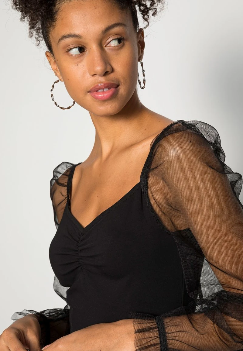 Even&Odd LONG PUFF SLEEVES RUSHING BODYCON DRESS - Cocktailkleid/festliches Kleid - Black 7 Even&Odd LONG PUFF SLEEVES RUSHING BODYCON DRESS - Cocktailkleid/festliches Kleid - Black – Bild 5