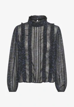 WENDY - Bluse - Black/ Dark Saphire Blue 12 WENDY - Bluse - Black/ Dark Saphire Blue -Sommerkleidung Für Damen 22c3ea2b783a4dd48845fca418c1065c