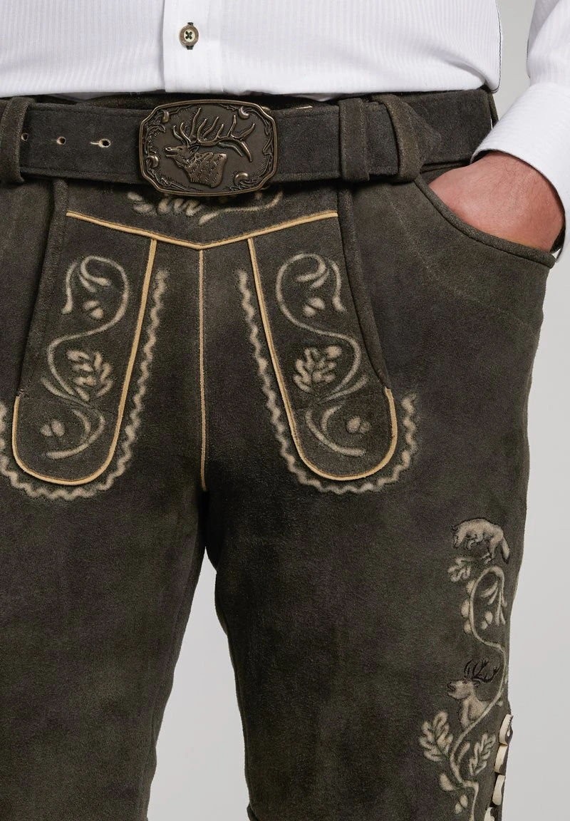 Spieth & Wensky MIT GÜRTELSCHLIESSE - Shorts - Grün 5 Spieth & Wensky MIT GÜRTELSCHLIESSE - Shorts - Grün – Bild 3