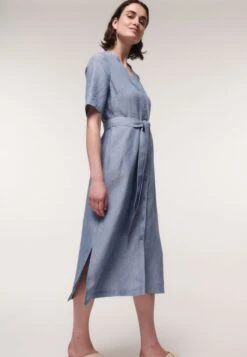 Blusenkleid - Blue Melange 10 Blusenkleid - Blue Melange -Sommerkleidung Für Damen 27adebd5f537429e8d48d0d89c715746