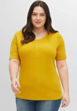 Sheego T-Shirt Basic - Senfgelb -Sommerkleidung Für Damen 27b20a2f006040ef868576d01f5204cf 1