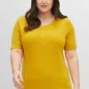 Sheego T-Shirt Basic - Senfgelb -Sommerkleidung Für Damen 27b20a2f006040ef868576d01f5204cf