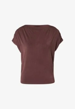 MIT FALTEN - T-Shirt Print - Dunkellila -Sommerkleidung Für Damen 296fab721e0a4a259130755001945c61