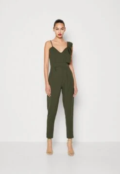 Wal G IMAANI FRILL SLEEVE - Jumpsuit - Khaki