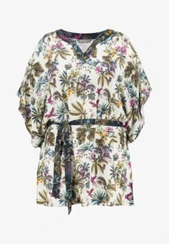 Ulla Popken BLÄTTER FLÜGEL HALBARM - Tunika - Schneeweiß -Sommerkleidung Für Damen 309ece42fb5843ff9a1fbccecfad9949