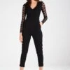 Wal G BLAKE LONG SLEEVE - Jumpsuit - Black