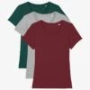 3 PACK - T-Shirt Basic - Glazed Green Heather Grey Burgundy 1 3 PACK - T-Shirt Basic - Glazed Green Heather Grey Burgundy -Sommerkleidung Für Damen 343d906652c545adaa5ff053026af39e