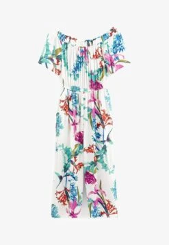 Next OFF SHOULDER STANDARD - Jumpsuit - Ecru White Floral
