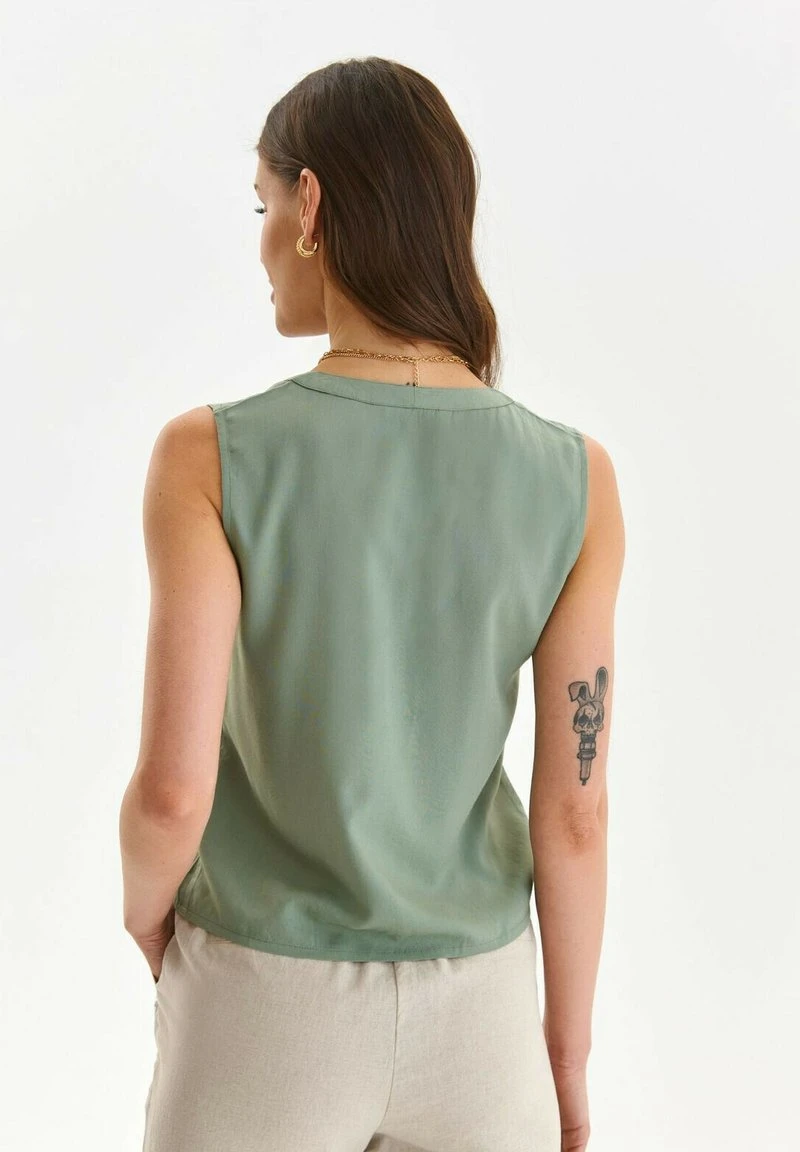 BEZ RĘKAWÓW - Hemdbluse - Zielony 5 BEZ RĘKAWÓW - Hemdbluse - Zielony – Bild 3