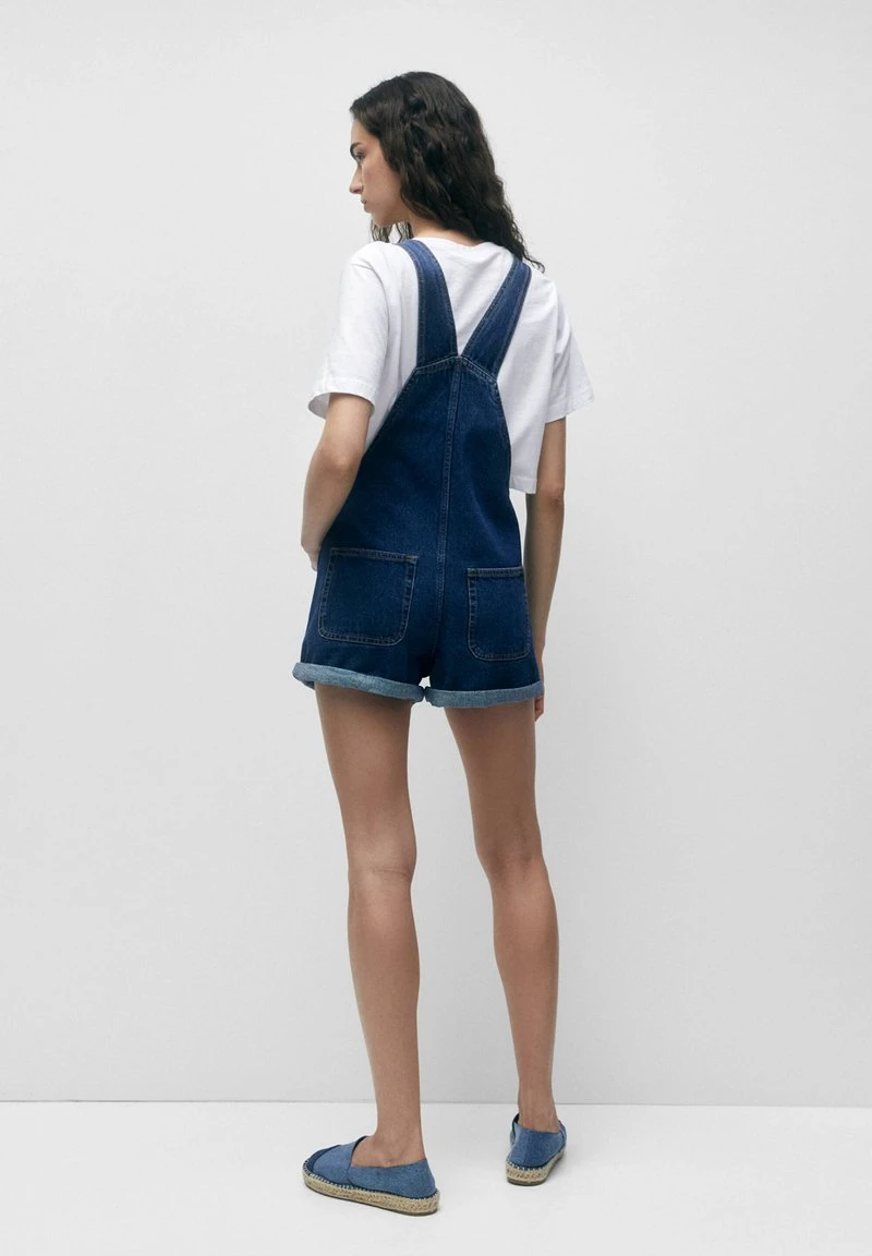 PULL & BEAR SHORT - Latzhose - Dark Blue Denim 5 PULL & BEAR SHORT - Latzhose - Dark Blue Denim – Bild 3