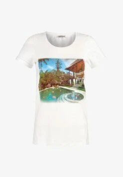 T-Shirt Print - Weiß -Sommerkleidung Für Damen 3b61a1c525824b5baa0b5f1d3498eab4