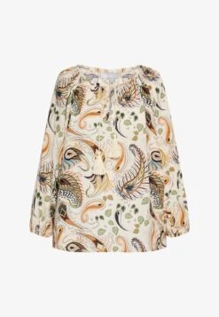 Usha Bluse - Creme Mehrfarbig -Sommerkleidung Für Damen 4187ebd75fa5462096dfadbd720d45d1