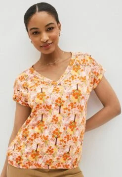 Next BUBBLE HEM STANDARD - T-Shirt Print - Pink Ditsy Oranges -Sommerkleidung Für Damen 418884c168794f05bd14742ea2fc1331 1