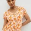 Next BUBBLE HEM STANDARD - T-Shirt Print - Pink Ditsy Oranges -Sommerkleidung Für Damen 418884c168794f05bd14742ea2fc1331