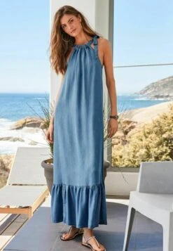 NEXT TENCEL PLAIT NECK TIERED - Jeanskleid - Blue 10 NEXT TENCEL PLAIT NECK TIERED - Jeanskleid - Blue -Sommerkleidung Für Damen 424fef0dbef840cbb26ae370a352cb1c