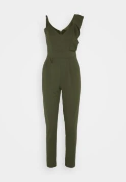 Wal G IMAANI FRILL SLEEVE - Jumpsuit - Khaki -Sommerkleidung Für Damen 442aa3cdb8614faba94c37dbe740aa7f