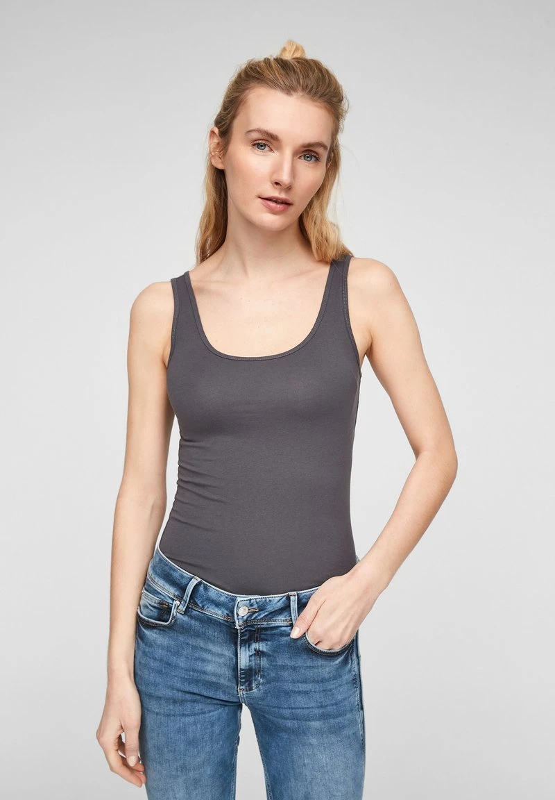 QS By S.Oliver UNICOLOR - Top - Asphalt 3 QS By S.Oliver UNICOLOR - Top - Asphalt
