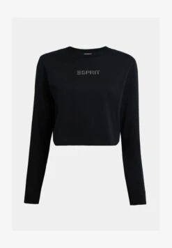 ESPRIT MIT LOGO AUS GLITZERSTEINCHEN - Langarmshirt - Black -Sommerkleidung Für Damen 45675eb3cc944c6aaa7d5c8b41d40c37