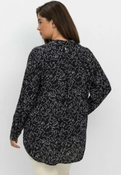 Sheego Hemdbluse - Schwarz Gemustert 10 Sheego Hemdbluse - Schwarz Gemustert -Sommerkleidung Für Damen 46322cfea1d74bfb94bf295fa536f0c7