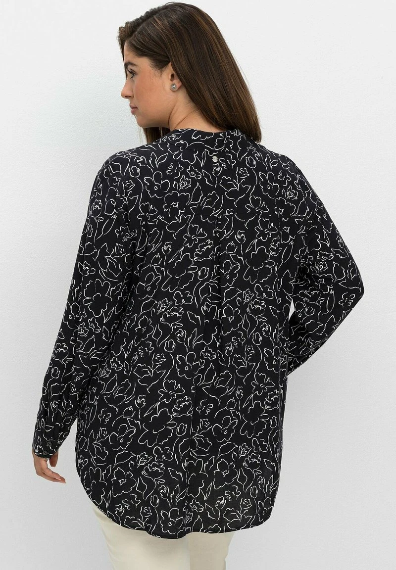 Sheego Hemdbluse - Schwarz Gemustert 5 Sheego Hemdbluse - Schwarz Gemustert – Bild 3