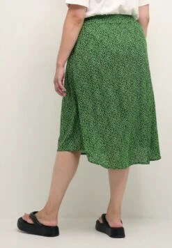 ISMA AMI - A-Linien-Rock - Poison Green Black Flower -Sommerkleidung Für Damen 48b83ca186eb4f2689fb27df9f70d32f