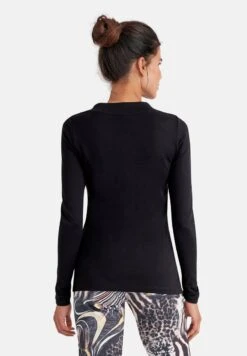 MIT STEHKRAGEN UND RAFFUNG - Langarmshirt - Schwarz 10 MIT STEHKRAGEN UND RAFFUNG - Langarmshirt - Schwarz -Sommerkleidung Für Damen 49218a34d8424bc3b55e1bef1b5e33fa