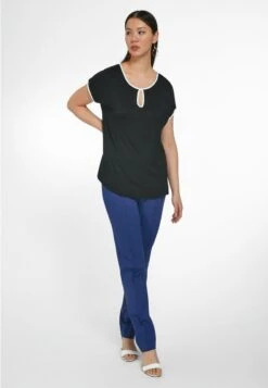 T-Shirt Basic - Schwarz 9 T-Shirt Basic - Schwarz -Sommerkleidung Für Damen 4b160f8c0aaa4e45a4bab0d6e7805b92