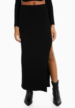 BERSHKA Maxirock - Black