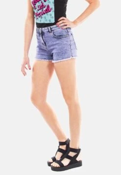 Jeans Shorts - Denim Con Trattamento Viola -Sommerkleidung Für Damen 4f7d6ec6eb4b4e8a8d51e78c00866ecc