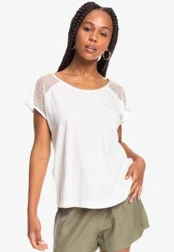United Colors Of Benetton IN SUSTAINABLE ROUND NECK AND HIGH ON BOTT - T-Shirt Print - Beige -Sommerkleidung Für Damen 4f9b84048e514f26be9889f28b000691