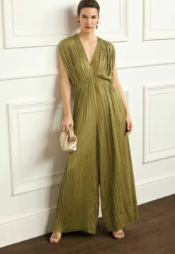 Next PLEATED SHORT SLEEVE STANDARD - Jumpsuit - Khaki Green