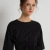 BOXY IN CON INCROCIO - Langarmshirt - Black -Sommerkleidung Für Damen 51b872b48fc7401db2eeb96f03bbd30f