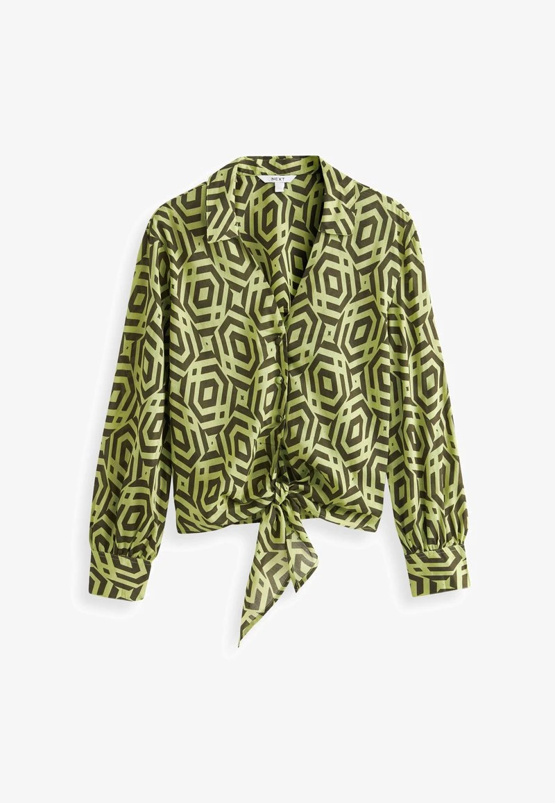 Next TIE FRONT COLLARED LONG SLEEVE STANDARD - Hemdbluse - Orange & Green Floral 8 Next TIE FRONT COLLARED LONG SLEEVE STANDARD - Hemdbluse - Orange & Green Floral – Bild 6