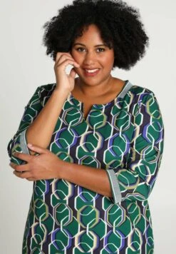 GÉOMÉTRIQUE - Freizeitkleid - Green -Sommerkleidung Für Damen 59f927825f9b4d68a42d7dc52ae73f01