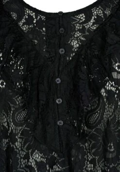 Zizzi WITH FRILL DETAIL - Bluse - Black 10 Zizzi WITH FRILL DETAIL - Bluse - Black -Sommerkleidung Für Damen 5ac1a29da52848539cb0fcd8f062b746